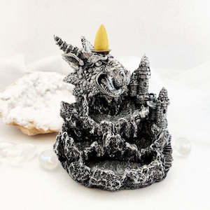 Aromatics Accessories: Silver Dragon Backflow Incense Holder