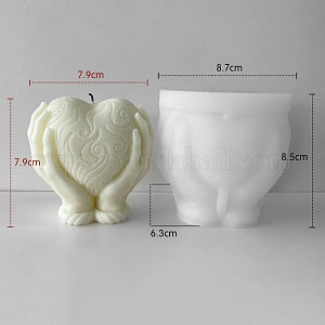 Heart in Hands Candle/Resin Silicon Mold (approx. 8.7x6.3x8.5cm)