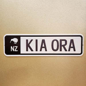 Kia Ora Number Plate Wall Art