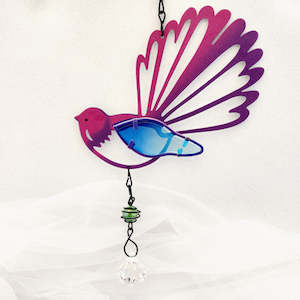 Aotearoa Inspired: Hanging Fantail with Prism (approx. 16.6 x 17cm)