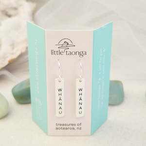 Whanau/Family Little Taonga Earrings (brass dipped in sterling silver)