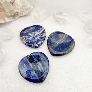 Lapis Lazuli Heart Worry Stone (assorted. approx. 4x4cm)