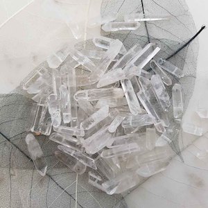 Beads Other Crafts: Clear Quartz Natural Point Bead (assorted sizes)