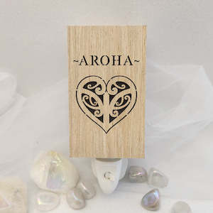 Aroha Wood Plug in Night Light