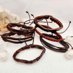 Faux Leather Bracelet (assorted designs)