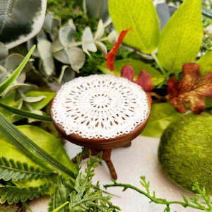 Tiny Doily for Fairy/Dolls House (approx. 5.3cm diameter)