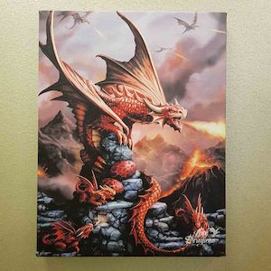 Fire Dragon Canvas (approx. 25 x 19cm)