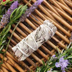 Cleansing Blessing: White Sage Cleansing & Blessing Stick/Bundle (approx. 12x3cm)