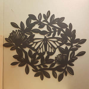 Monarch Metal Wall Art (approx. 50x60cm)