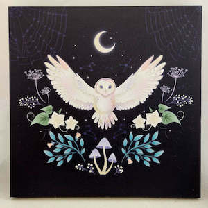 Night Owl Light Up Canvas (approx. 30x30cm)