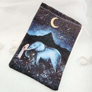 Elephant Drawstring Bag for Oracle/Tarot Cards and other Gorgeousness (approx. 18x13cm)