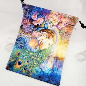 All Stocked Items: Peacock Goddess Drawstring Bag (approx. 18x13cm)