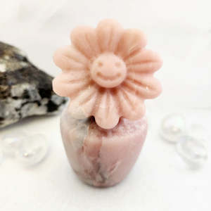 Pink Opal Smiley Flower Pot (approx. 9.5x5.7cm)