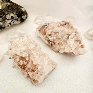 Sacred Pink Rose Lithium Quartz Cluster (assorted. approx 8.4-11x6-6.5cm)