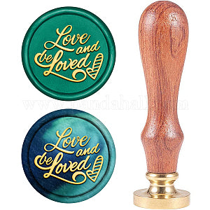 Love and Be Loved Wax Seal Stamp with Wooden Handle