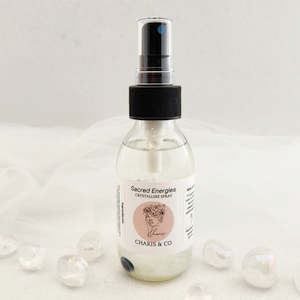 Cleansing Blessing: Sacred Energies Crystalline Spray (includes citrine & black tourmaline crystals)