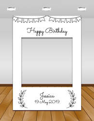 Black and White Rustic Birthday InstaFrame