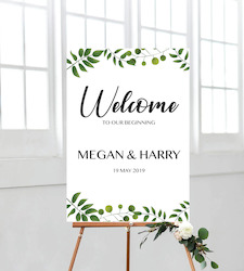 Garden Welcome Sign - Portrait