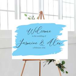 Brush Stroke Welcome Sign