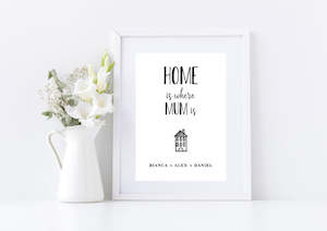 Home is Where Mum is Mother's Day Print