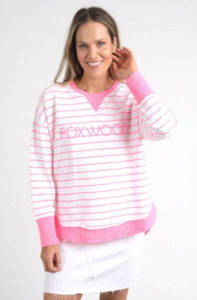 Simplified crew neon stripe rose