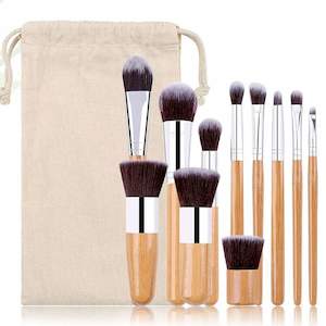 Bamboo Makeup Brush 11pc Set