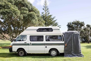 Van Awnings: Throw over Rear Van Awning – Toyota Hiace 1982-2004