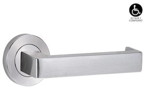 Hardware - domestic: Lockwood 1220/1221/142 Lever handles On Round Rose