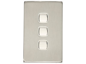 Tradco Flat 316 Stainless Steel Rocker Light Switch