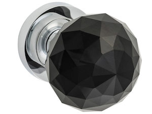 Tradco Glass Knob On Round Rose Concealed Fixing