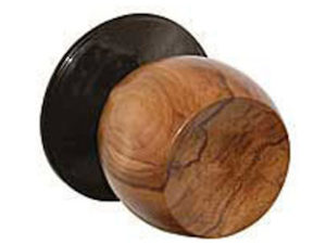 Sylvan barrel round timber knob on round rose