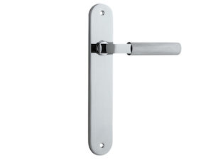 Bankston Brunswick Polished Chrome Passage Handle On Oval Backplate