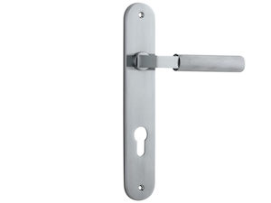 Bankston Brunswick Brushed Chrome Locking Handle On Oval Backplate