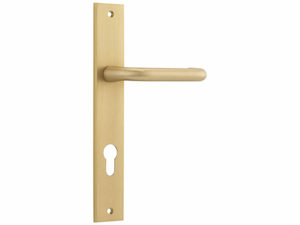 Hardware - domestic: Iver Oslo Levers On Rectangular long Plate Euro 85