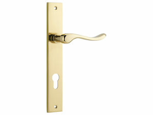 Hardware - domestic: Iver Stirling Levers On Rectangular Long Plate Euro 85