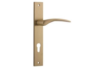 Hardware - domestic: Iver Oxford Euro Locking Levers On Rectangular long Plate