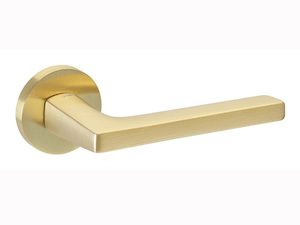 Hardware - domestic: Groel Log.Gic Lever Handle On Round Rose