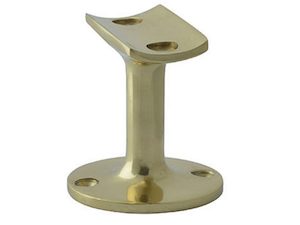 Hardware - domestic: Miles Nelson Solid Brass Handrail Stanchion