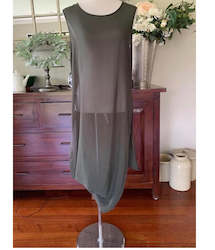 Homewares: Two Blonde Bobs - Scooped Button Tabard - Artillery Green