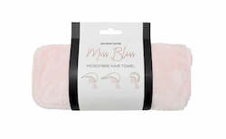 Homewares: Miss Bliss Microfibre Hair Towel - Pink