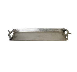 Aluminium Antler Handle Rectangular Tray