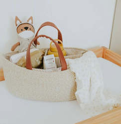 Homewares: Nestling Nappy Caddy - Dark Natural Melange