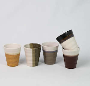 Earthy Tones & White Cup Set