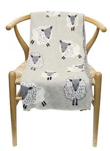 Homewares: Lamb Cotton Throw