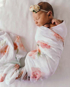 Snuggle Hunny Organic Muslin Wrap - Sorbet Bloom