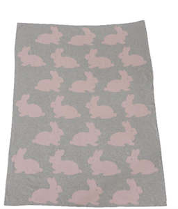 Cotton Throw Multi Bunnies