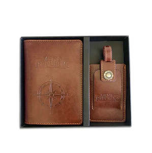 Mens Republic Wallet Travel & Luggage Tag Set