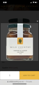 Wild Country - Pawpaw & Cashew Chutney