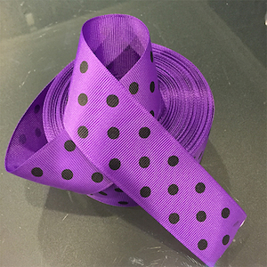 Purple Polka Dot Long Bow-holder