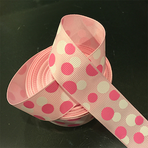 Light and Dark Pink Polka Dot Bag Bow-holder